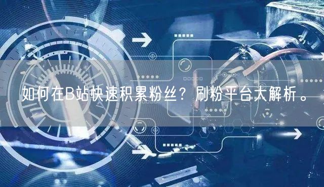 如何在B站快速积累粉丝？刷粉平台大解析。