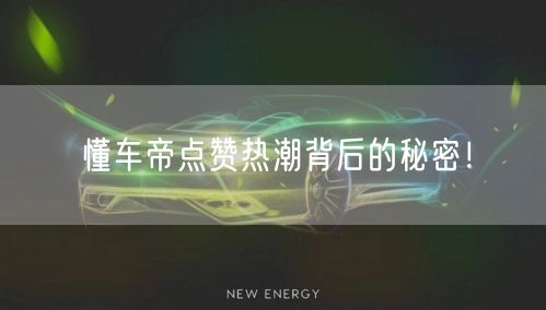 懂车帝点赞热潮背后的秘密！