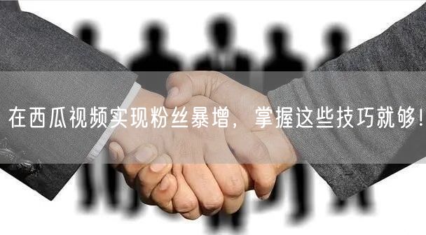 在西瓜视频实现粉丝暴增，掌握这些技巧就够！