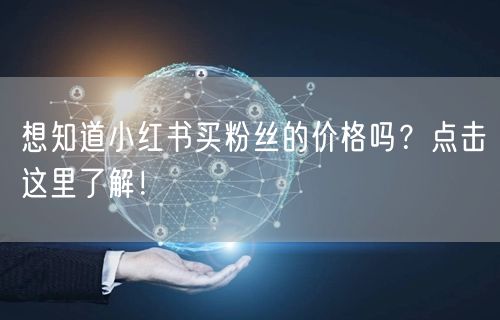 想知道小红书买粉丝的价格吗？点击这里了解！