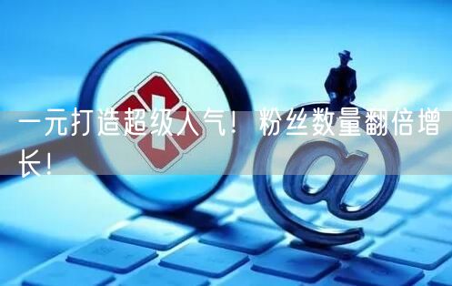 一元打造超级人气!粉丝数量翻倍增长!