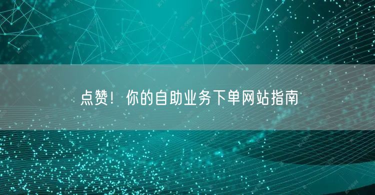 点赞!你的自助业务下单网站指南
