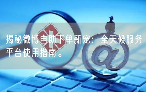 揭秘微博自助下单新宠:全天候服务平台使用指南。